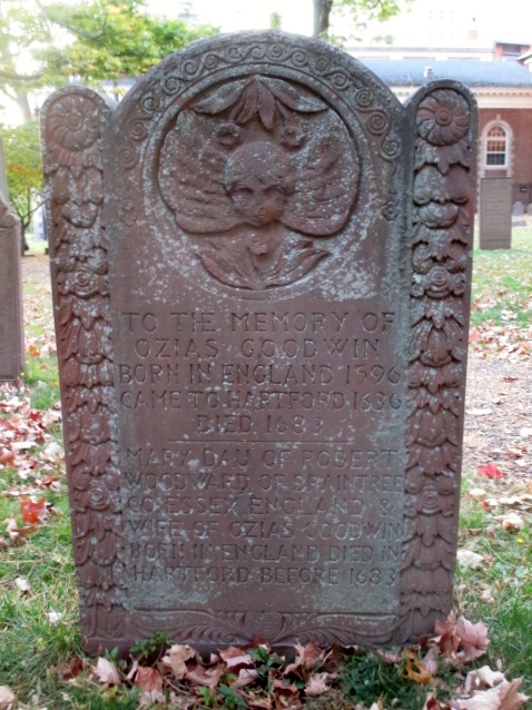 Gravestone of seventeenth century New England
